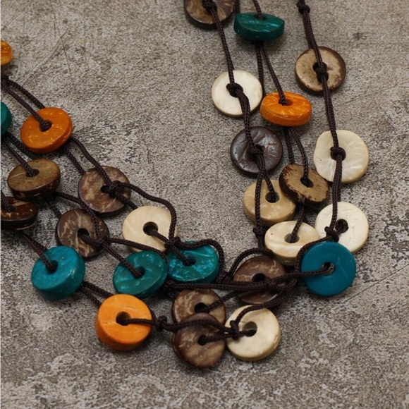Multicolor Beaded Necklace - Picture 3 of 5